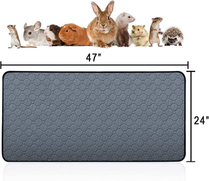 2 Pcs Guinea Pig Cage Liners - Washable Guinea Pig Pee Pads, Waterproof Reusable & anti Slip Guinea Pig Bedding Fast and Super Absorbent Pee Pad for Small Animals Rabbit Hamster Rat2