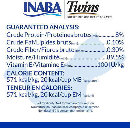 INABA Twins Wet Cat Treat Side Dish, Tuna Chicken Scallop, 12Ct | Immune Support, Antioxidant Support, 89.5% Moisture, 20 Calories, Meal Topper, 6 X 2.46 Oz Twin Cups4