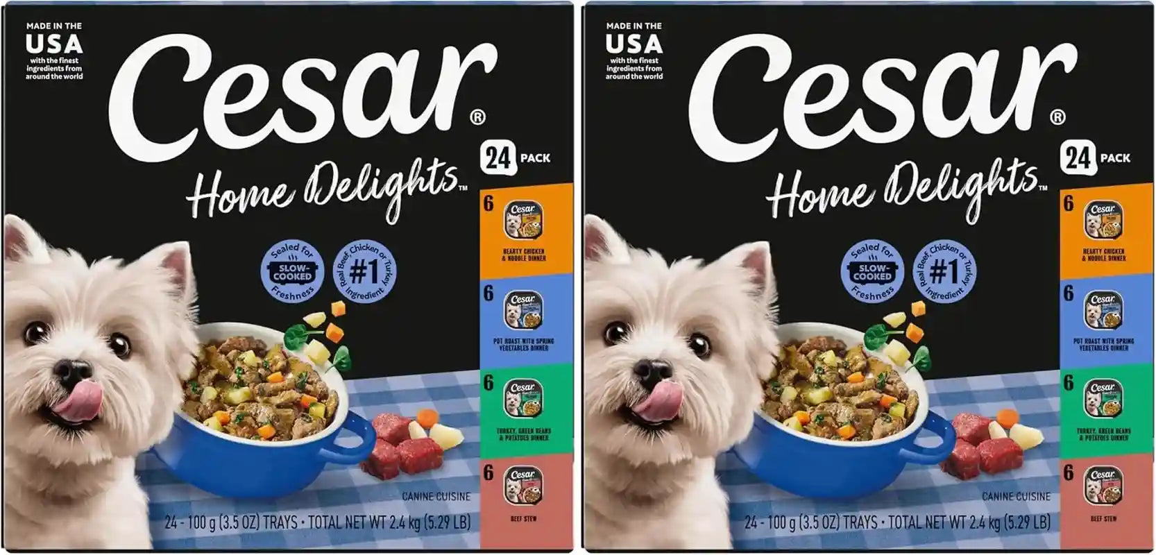 cesar-home-delights-wet-dog-food-dinner-and-stew-variety-3-5-oz-24-count-real-meat-1-ingredient-no-fillers-no-added-sugar-no-artificial-flavors-complete-balanced-easy-peel-trays
