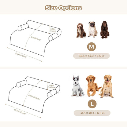 Avont Breathable Dog Couch Mat, Non-Slip Sofa Protector with Soft Plush | Available with Faux Rabbit Fleece and Washable Cover, in M and L, Dark Grey, Light Grey, Brown5