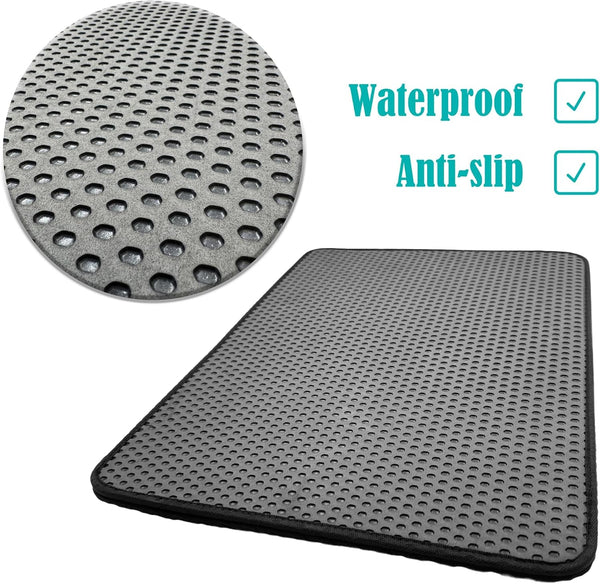 Cat Litter Mat, Double Layer EVA Foam, Water & Urine Proof, Easy to Clean Trapper Folding Pad 23 * 17 Inch4