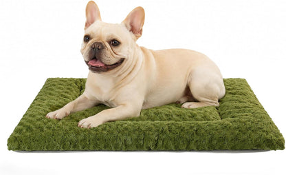 Washable Dog Bed Mat Ultra Soft Dog Crate Pad Comfy Fluffy Pet Kennel Beds Sleeping Mattress for Large Jumbo Medium Small Dogs, 36 X 23 Inch, Gray13