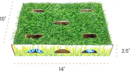 Catstages Grass Patch Hunting Box - Interactive Indoor Cat Toy with Faux Grass & 3 Jingle Balls - Encourages Exercise, Mental Stimulation & Natural Hunting Instincts8
