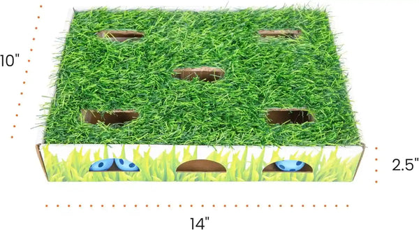 Catstages Grass Patch Hunting Box - Interactive Indoor Cat Toy with Faux Grass & 3 Jingle Balls - Encourages Exercise, Mental Stimulation & Natural Hunting Instincts8