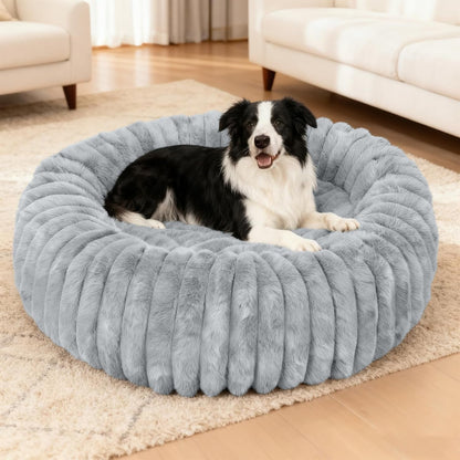 Washable Small Cat Dog Bed,Puppy Bed Cat Beds for Indoor Cats(Grey,S) | Calming anti Anxiety round Donut Dog Bed,Cute Fluffy Puppy Dogs Beds for Small Dogs, Anti-Slip Comfort Pet Bed9
