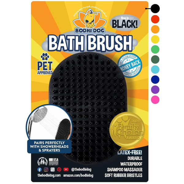 Bodhi Dog Shampoo Brush - Pet Grooming & Bath Supplies for Dogs and Cats - Bath Brush for Long & Short Hair - Premium Scrubber for Shower, Showerhead, Sprayer & Bathing (One Pack, Blue)9