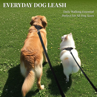 VIVAGLORY Dog Leash Puppy Leash for Collar, 3Ft X 1In, Black | with Soft Padded Handle for Training & Walking, Heavy Duty & Double Layer Nylon Pet Puppy2