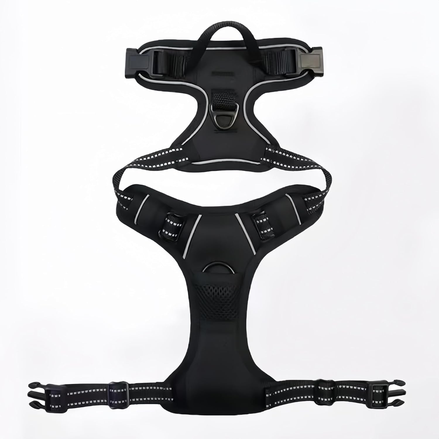 no-pull-dog-harness-adjustable-pet-vest-with-front-back-leash-clips-reflective-comfortable-vest-harness-for-large-dogs-easy-control-handle-for-walking-black-l