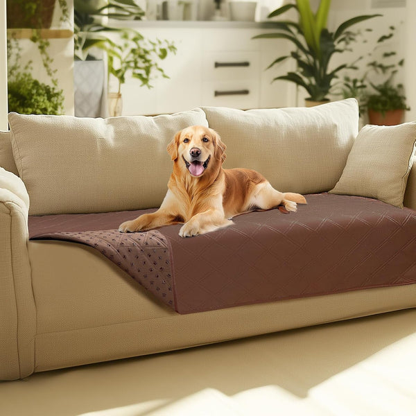 Luciphia 100% Waterproof Couch Cover Blanket for Dogs Anti-Slip Pet Couch Protector Sofa Mat Puppy Cat Blanket with Non-Slip Bottom, Navy Blue, 30X70 Inch35