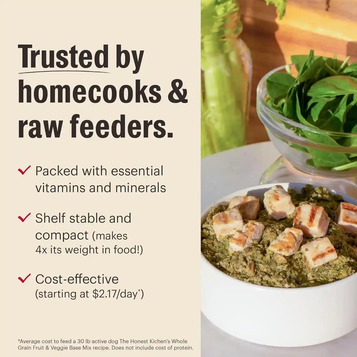 the-honest-kitchen-wholemade-grain-free-dog-food-base-mix-veggie-fruit-human-grade-easy-homemade-dog-food-starter-just-add-water-topper-for-dry-or-wet-dog-food-7-lb-bag-makes-28-lbs