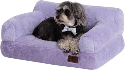 Hollypet Small Dog Large Cat Bed Puppy Couch Beds for Pets up to 25 Lbs | Fluffy Dog Cat Couch Plush Soft Warming Pets Beds with Machine Washable Cover and Non-Slip Bottom27