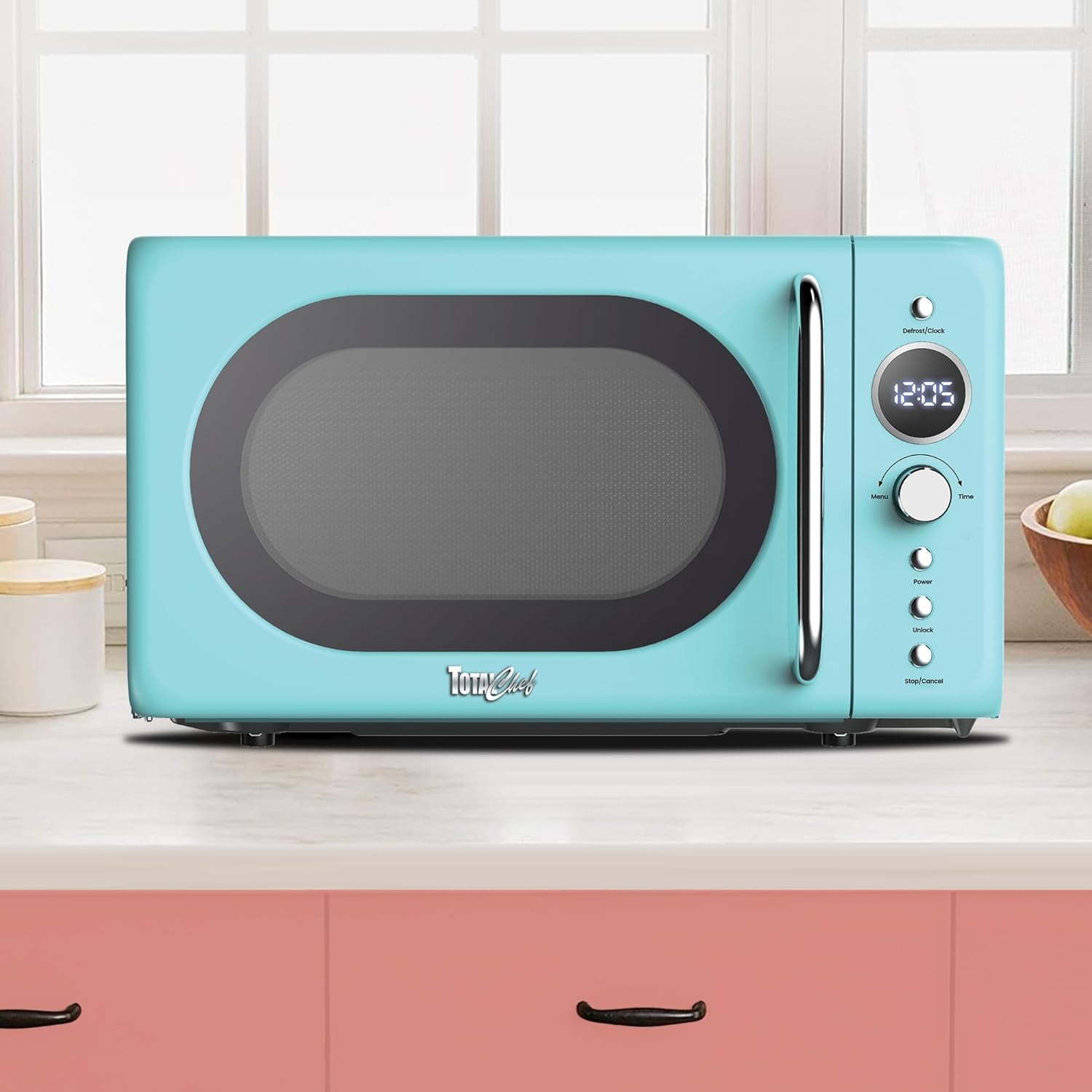retro-microwave-oven-20l-0-7-cu-ft-quick-start-defrost-by-weight-time-8-pre-set-cooking-modes-for-coffee-rice-pasta-potato-reheat-fish-pizza-popcorn-700w-blue