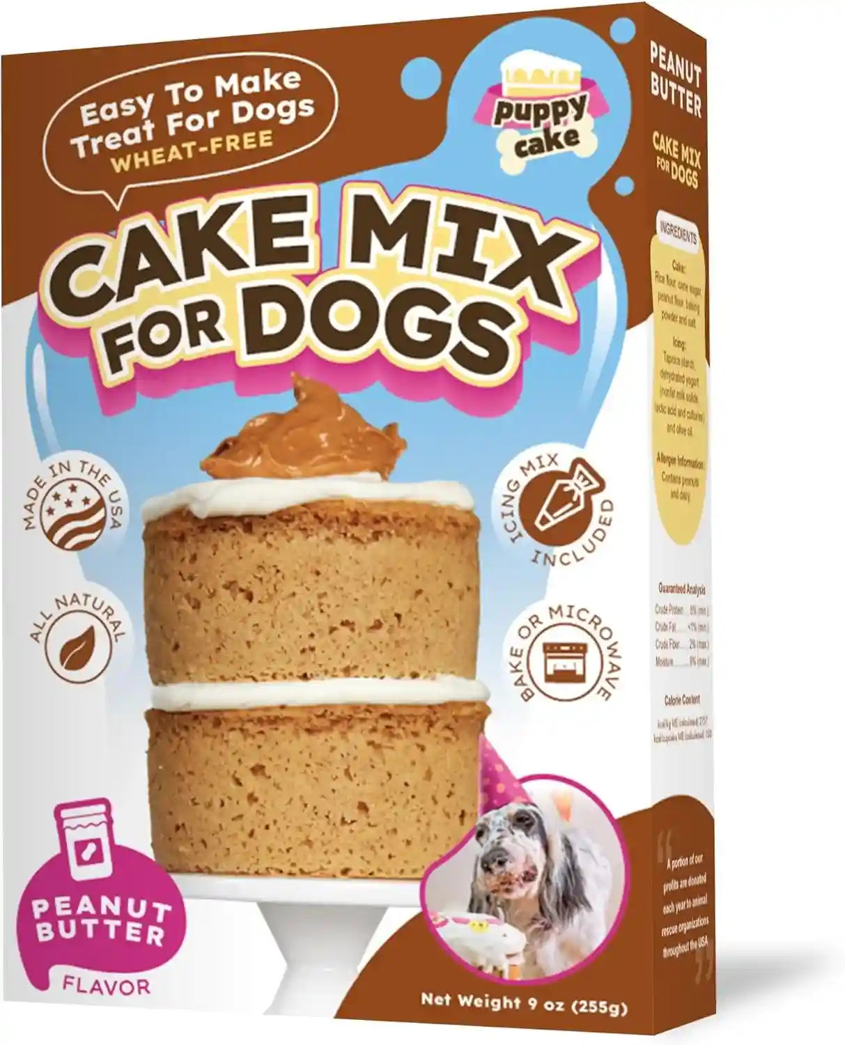 puppy-cake-peanut-butter-dog-birthday-cake-mix-with-icing-wheat-free-easy-to-bake-microwave-natural-ingredients-made-in-the-usa