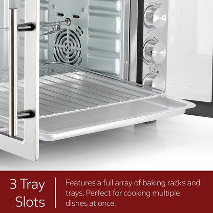 47 Quart Electric French Door Rotisserie Convection Counter Top Oven with Convection and Oven Lamp5