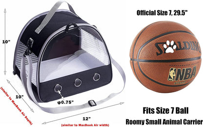 Guinea Pig Carrier Backpack, Clear Bubble Window Backpack for Guinea Pig, Bunny Rat Bird (Black, Carrier)2