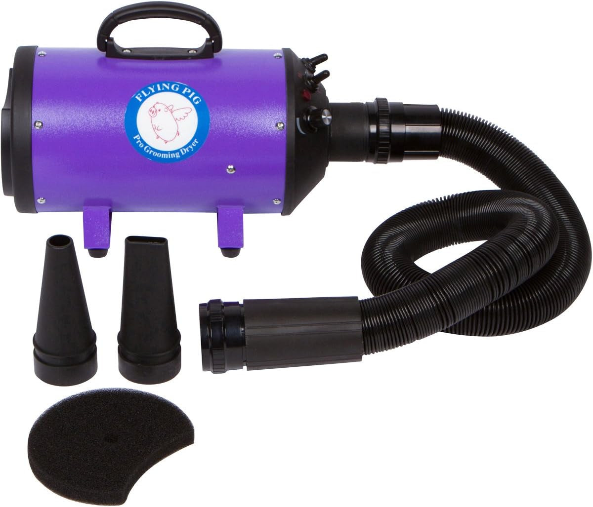 flying-pig-high-velocity-dog-pet-grooming-dryer-w-heater-model-flying-one-purple
