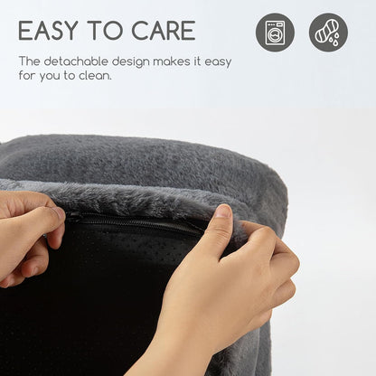 Hollypet Small Dog Large Cat Bed Puppy Couch Beds for Pets up to 25 Lbs | Fluffy Dog Cat Couch Plush Soft Warming Pets Beds with Machine Washable Cover and Non-Slip Bottom7