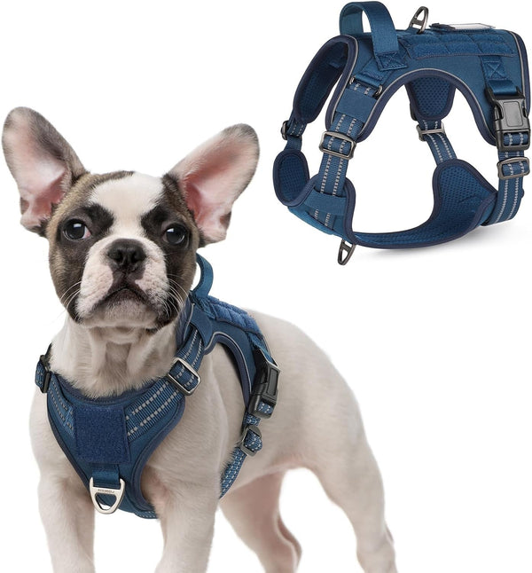 Rabbitgoo Tactical Dog Harness for Large, No Pull Military Service Vest | Molle & Handle, Heavy Duty, Adjustable, Reflective Straps, Easy Control for Training Walking, Black, Large68