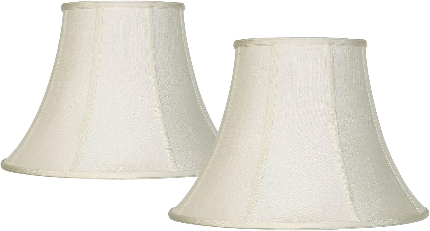 creme-extra-large-fabric-bell-set-of-2-lamp-shades-9x18x13-spider-9-top-x-18-bottom-x-13-high-replacement-for-table-floor-lamps-flared-shade-pre-assembled-cream-harp-finial-fitting