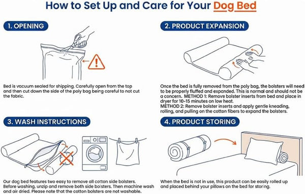 Denmate - the Only On-Bed Dog-Bed That Goes on Your Masterbed for Dogs That Love to Sleep with You. Helps Stabilize Nighttime Movement so You and Your Dog Sleep Better Together. Machine Washable.3