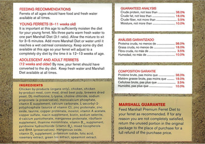 Marshall Premium Ferret Diet Food, 4 Pound, 2 Pack4