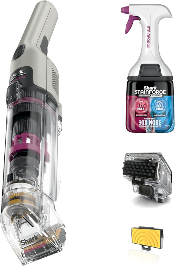 Shark Stainforce Cordless Stain, Odor & Urine Remover, 1 Tool, HX095 | for Carpets, Area Rugs, Upholstery, Cars & Outdoors, Dual-Activated Formula, Stain Eliminator Tool, Beige1