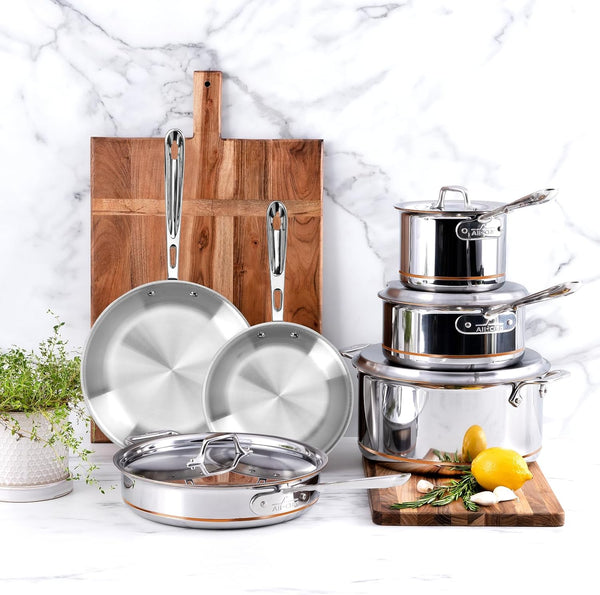 All-Clad Copper Core 5-Ply Stainless Steel Fry Pan 8 Inch Induction Oven Broiler Safe 600F Pots and Pans, Cookware Silver | Unmatched Heat Control and Precision, Elegant Design, Omelet Pan, Induction Compatible, Oven Safe up to 600F2