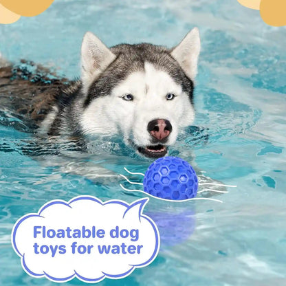 DISSKNIC Indestructible Squeaky Dog Ball, Relieves Anxiety, Cleans Teeth, Interactive Chew Toy for Aggressive Chewers, Dog Toy for Large Breeds, Outdoor Waterproof8