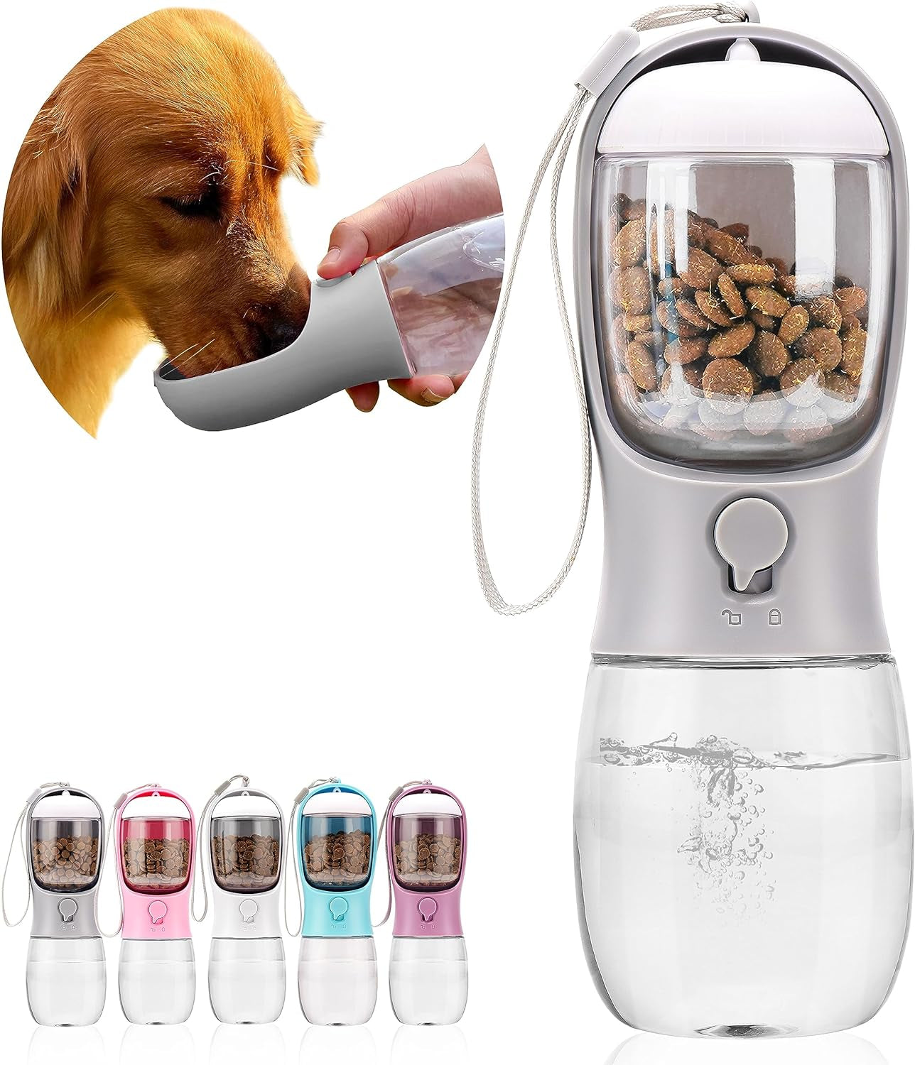 dog-water-bottle-with-food-container-portable-leak-proof-pet-water-dispenser-for-walking-hiking-travel-puppy-essentials-accessories-for-small-large-dogs-dog-gifts-10oz-15oz-19oz