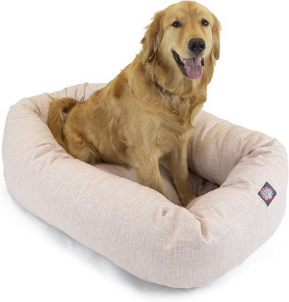 Majestic Pet 40 Inch Bagel Calming Dog Bed Washable – Cozy Soft round Dog Bed with Spine Support for Dogs to Rest Their Head - Fluffy Donut Dog Bed 40X29X9 (Inch) - round Pet Bed Large – Blue7