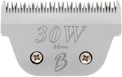 Detachable a Series Wide 30 Blades for Dog Grooming Cuts Length 1/50" - 0.5Mm Japanese Carbonized Steel Wide Grooming Blades Compatible A5 Series Wide Clippers for Dogs(30W)1
