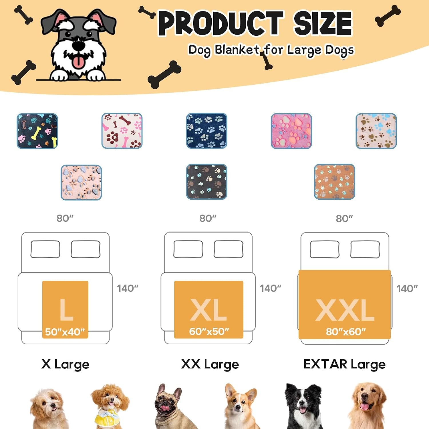 rezutan-blanket-for-large-dogs-cat-flannel-washable-soft-pet-mat-throw-cover-for-kennels-beds-sofas-furniture-protection-cute-paw-pattern-black-50x40-inch