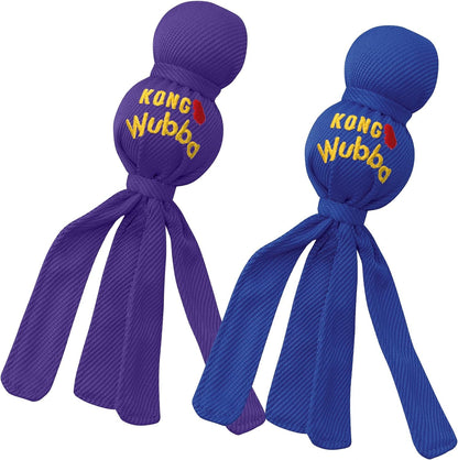 KONG Wubba Dog Toy 2 Pack – Durable Interactive Tug & Toss Toy with Reinforced Nylon, Floppy Tails for Fetch, Shake & Squeaky Play (Large, 2 Pack)4