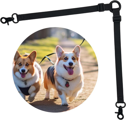 Double Clip Dog Leash for Two Dogs,Double Headed Hook Pet Safety 2 Way Coupler with Nickel Plated Swivel Clip6