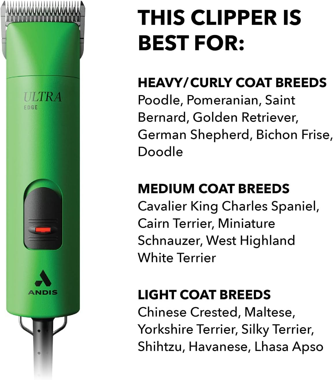 andis-professional-ultraedge-super-2-speed-detachable-blade-dog-pet-clipper-rotary-motor-with-shatter-proof-housing-runs-calm-silent-14-inch-cord-for-all-dog-coats-breeds-120-volts-green