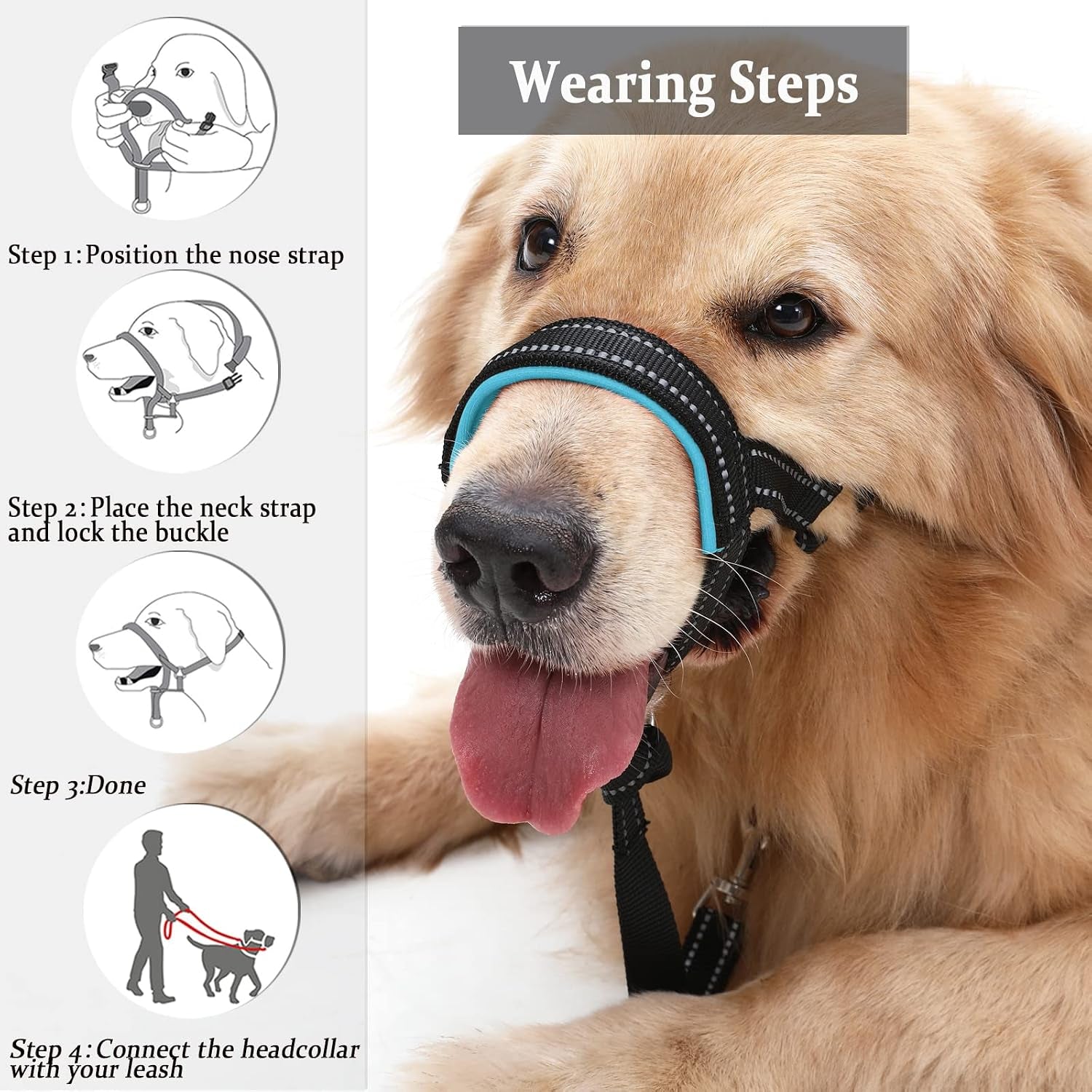 barkless-dog-head-collar-no-pull-training-collar-with-soft-padding-reflective-head-halter-for-large-dogs-labrador-controls-pulling-and-lunging-with-secure-safety-strap-for-daily-walks
