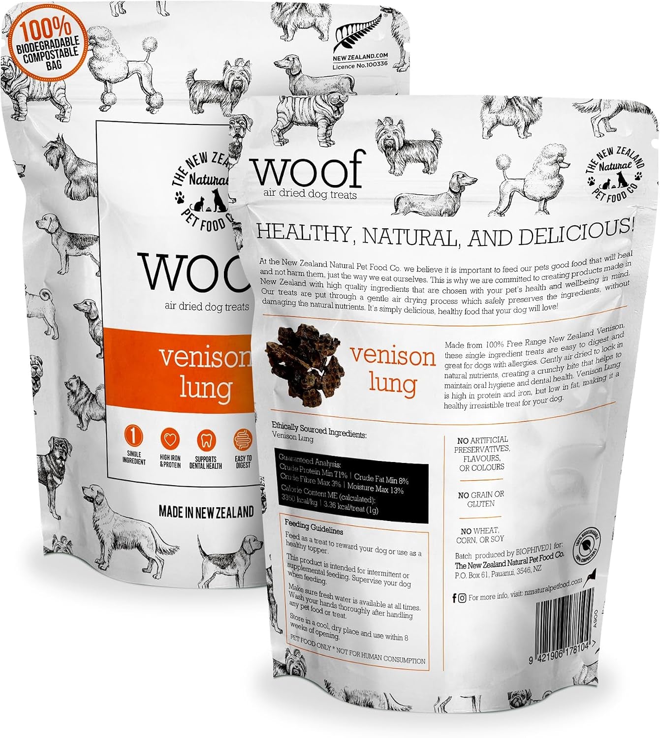 the-new-zealand-natural-pet-food-co-woof-air-dried-dog-treats-venison-lung-treats-for-large-dogs-natural-topper-1-76-oz