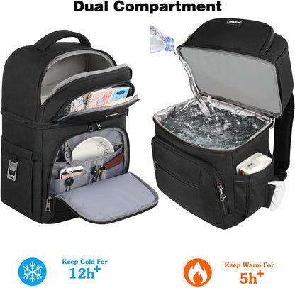 Cooler Backpack,Insulated Backpack Cooler Leakproof Double Deck Cooler Bag for Men Women RFID Lunch Backpack2