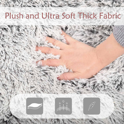 Plush Faux Fur Bean Bag Chairs, Memory Foam Filled Sofa Chair Shape Bean Bag for Adults/Teens/Kids, Ultra-Soft Lazy Sofa for Living Room Bedroom College Dorm, Grey4