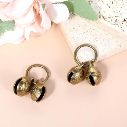 Styquenzer Copper Bell for Dog Collar, 4 PCS Brass Dog Bells Extra Loud Collar Bell for Pet Tracking anti Lost Training Pets Pendant Accessories anti Theft Bells for Little Dogs & Cats5
