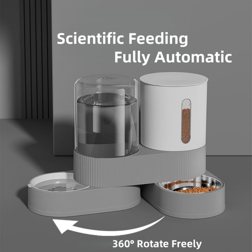 gravity-cat-feeder-and-water-dispenser-2-in-1-automatic-cat-feeder-with-180-degree-rotatable-2-pack-large-capacity-self-feeding-for-small-medium-dog-puppy-kitten-black-0-8-gallon-x-2