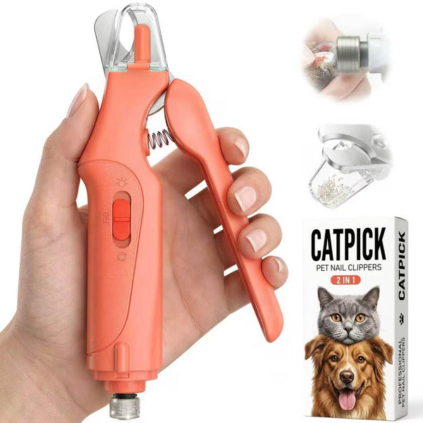 CATPICK 2-In-1 Cat Nail Clippers & Dog Nail Clippers Trimmers for Large Medium Small Dogs Cats Claw Trimmer Quick Sensor and Safety Guard USB Rechargeable with 2 LED Lights Dogs Nail Trimmer10