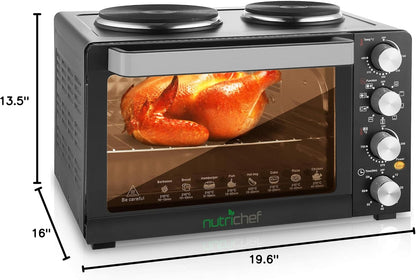 Kitchen Convection Electric Countertop Rotisserie Toaster Oven Cooker with Food Warming Hot Plates, 30+ Quart (AZPKRTO28)8