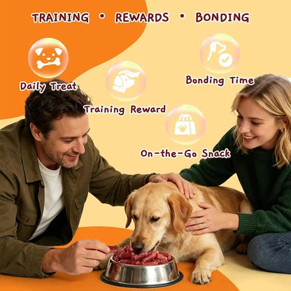 Jungle Calling 66-Count Soft Duck Sausage Treats for Small & Medium Dogs | Slow Roasted Chewy Duck Jerky, Low Fat Bite-Sized Training Treats, Soft Treats for Senior Dogs, Easy to Chew & Digest, 18 Oz4