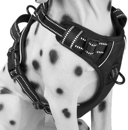Poypet No Pull Dog Harness, Reflective Comfortable Vest Harness with Front & Back 2 Leash Attachments and Easy Control Handle Adjustable Soft Padded Pet Vest for Small Medium Large Dogs (Mint Blue,M)16