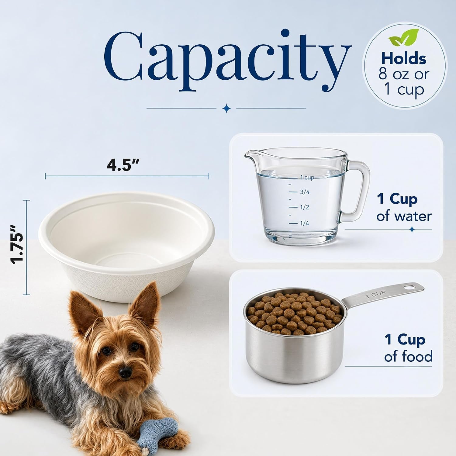 kinn-kleanbowl-pet-bowl-stainless-steel-frame-8-oz-pack-of-1-compostable-refills-spill-proof-stable-disposable-easy-cleaning-no-plastic