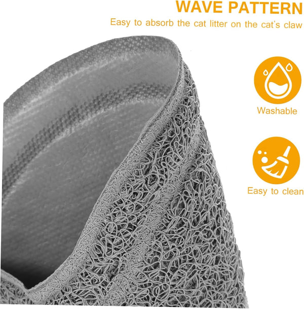 Pet Placemats for Food Water Cat Litter Mat Non Mat for Pets Grey Sturdy Easy to Maintain6