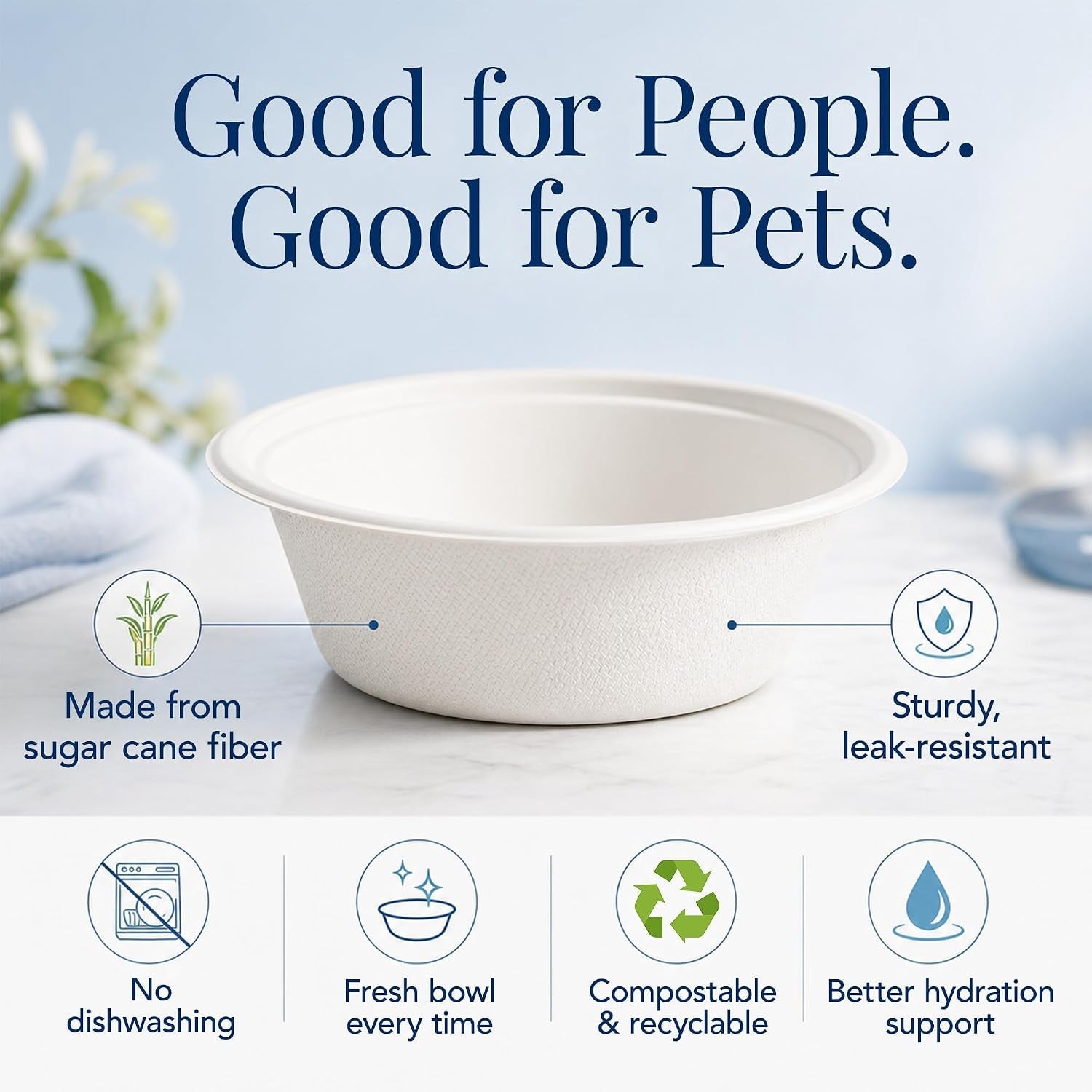 kinn-kleanbowl-pet-bowl-stainless-steel-frame-8-oz-pack-of-1-compostable-refills-spill-proof-stable-disposable-easy-cleaning-no-plastic