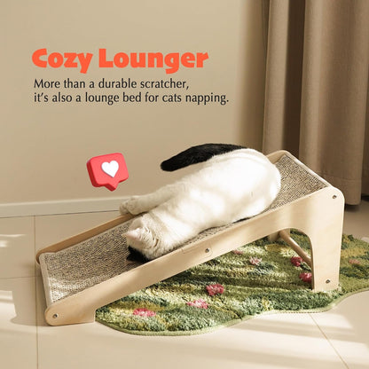 PETKARAY Sisal Cat Scratcher Ramp, L Shaped Scratching Post and Scratch Pad for Indoor Cats, Couch Furniture Protector, Chevron6