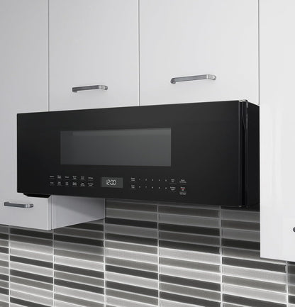 GE Profile 30" Over-The-Range Low Profile Microwave, 1.2 Cu. Ft., 1000 Watts, 400 CFM Hood Vent, LED Lighting, Auto Defrost, Installer-Friendly, Black, UVM9125DYBB6